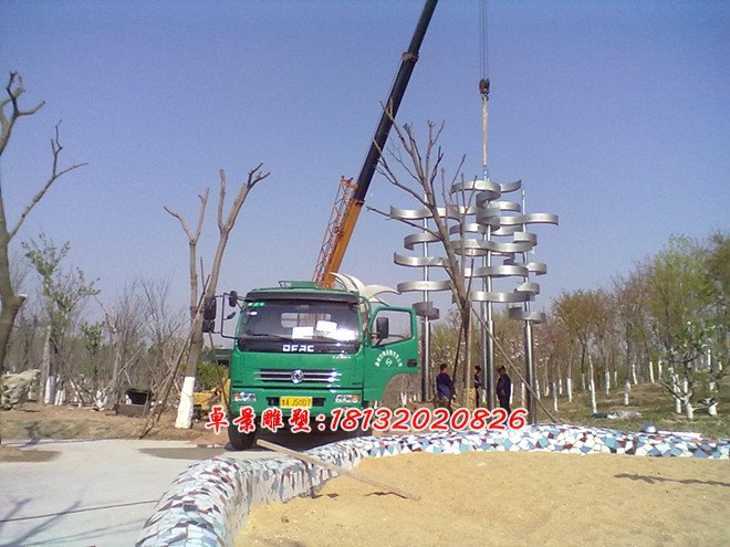 不銹鋼抽象樹雕塑，不銹鋼公園抽象雕塑