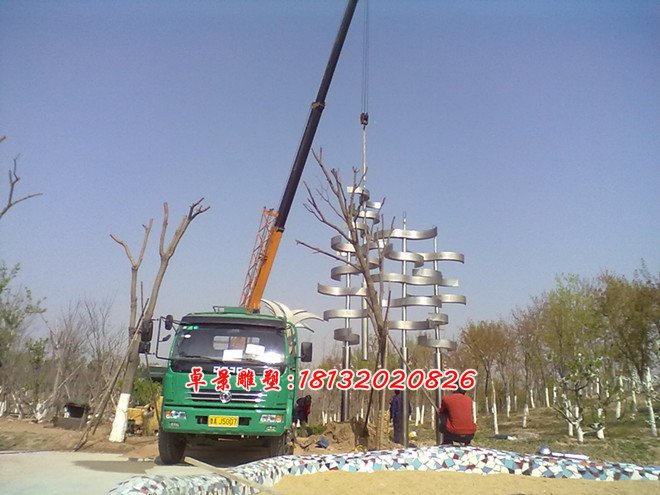 不銹鋼抽象樹雕塑，不銹鋼公園抽象雕塑