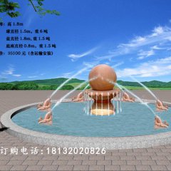 風(fēng)水球，小魚(yú)噴水風(fēng)水球