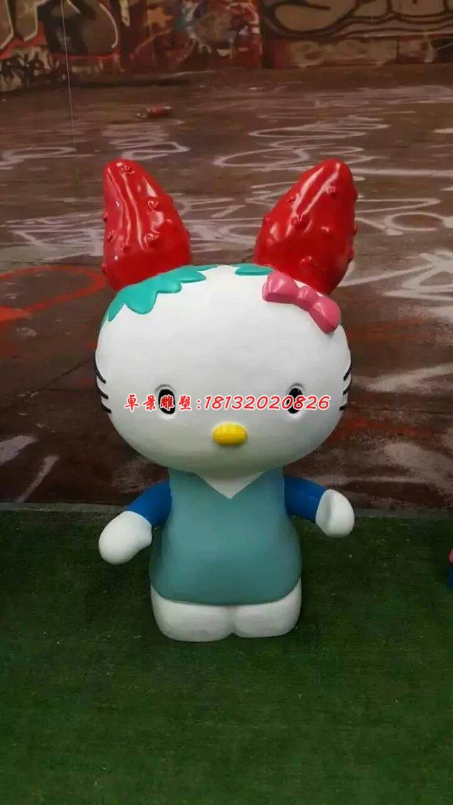 玻璃鋼hello kitty雕塑，卡通玻璃鋼雕塑 (10)