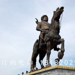 銅雕人物騎馬，廣場(chǎng)景觀雕塑