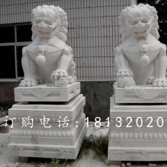 北京獅石雕，漢白玉動物雕塑