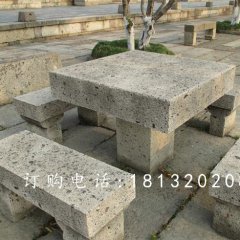 方桌石雕，長凳石雕，公園石桌凳