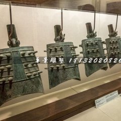 編鐘銅雕，古代樂器銅雕