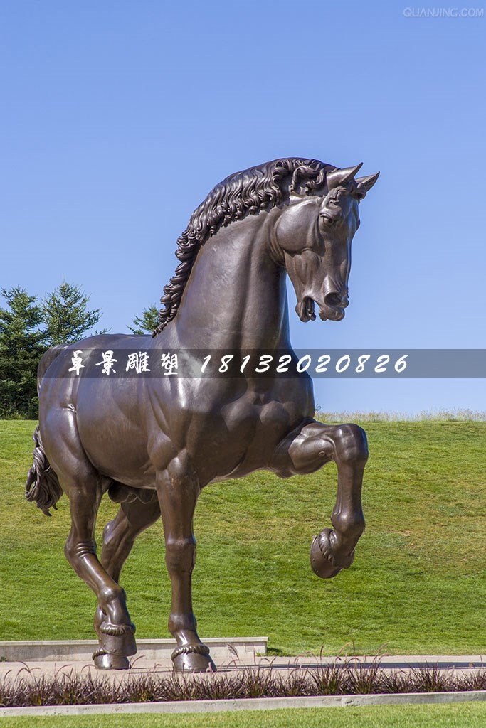 銅雕馬，公園仿真銅馬雕塑