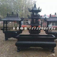 香爐銅雕，寺廟銅香爐