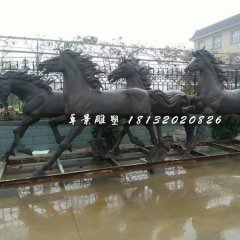 奔馬銅雕，公園動物銅雕