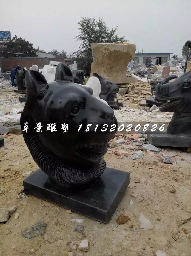 十二生肖獸首石雕，公園動物石雕 (1)