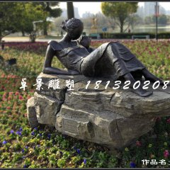 母與子銅雕，公園人物銅雕