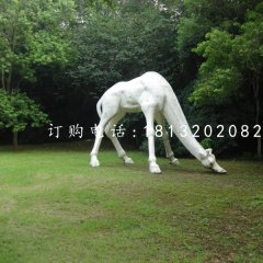 長頸鹿石雕，公園動物石雕