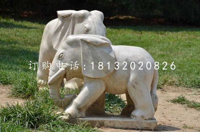 公園小象石雕，動物石雕