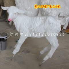 玻璃鋼小山羊仿真動物雕塑