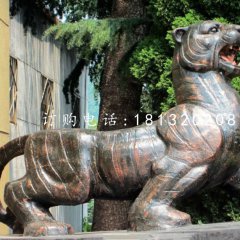 公園老虎銅雕動物雕塑