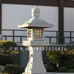 宮燈石雕，公園大理石燈雕塑