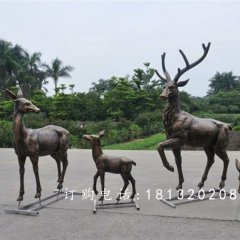 公園小鹿銅雕，公園動物銅雕