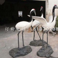 仿真丹頂鶴雕塑 玻璃鋼仿真動物雕塑