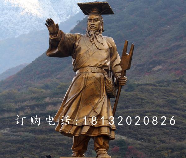 大禹銅雕，廣場(chǎng)古代名人銅雕.jpg