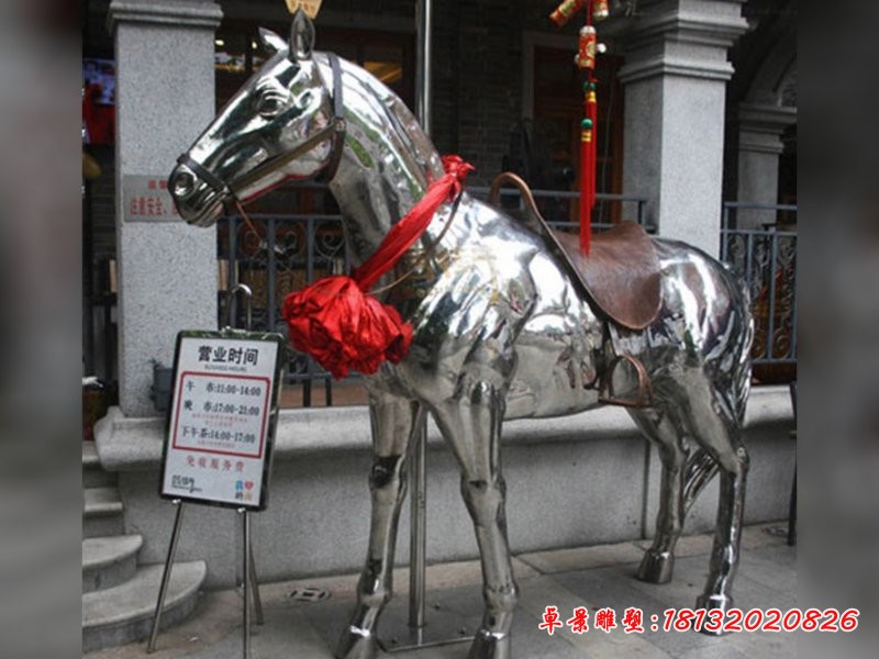 不銹鋼馬雕塑，公園景觀不銹鋼動物雕塑