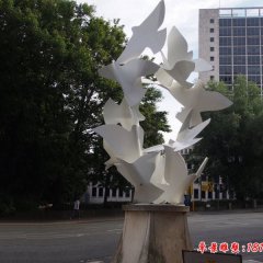 公園不銹鋼抽象和平鴿