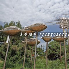 不銹鋼魚雕塑，公園景觀不銹鋼雕塑