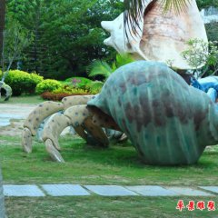 公園玻璃鋼仿青銅海螺雕塑