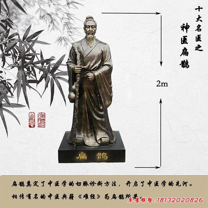 古代十大名醫扁鵲銅雕