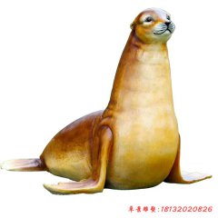 玻璃鋼海獅動物雕塑