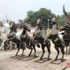 大型阿波羅戰車銅雕