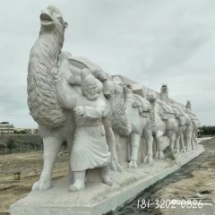 公園駱駝絲綢之路石雕