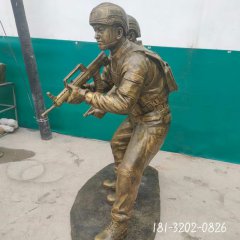 軍人現代銅雕雕塑